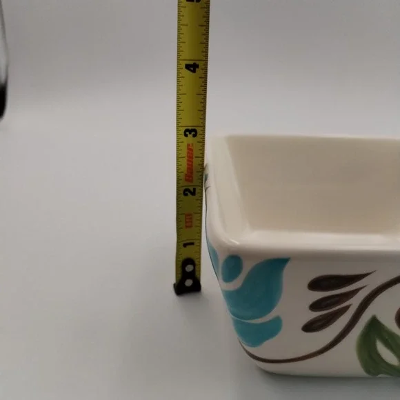 Set of 2 Vida Eva Mendes for España "Jardine" Square Handcrafted Snack Bowls 5" - Picture 8 of 9